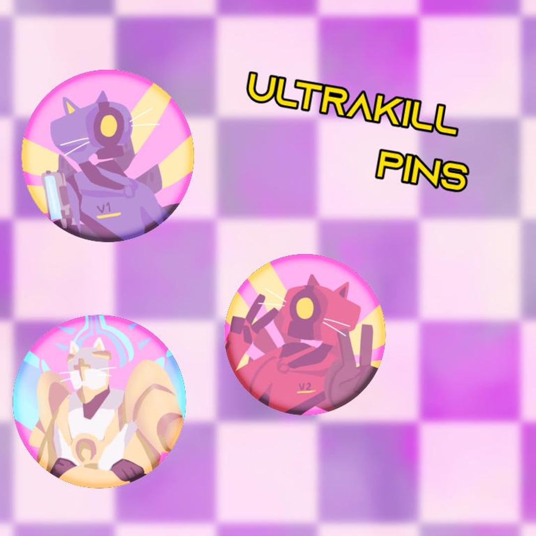 ULTRAKILL Catboy Pins!! (V1, V2 Gabriel) - Etsy UK