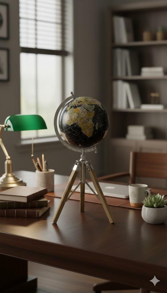 Vintage Black Ocean World Globes - Etsy