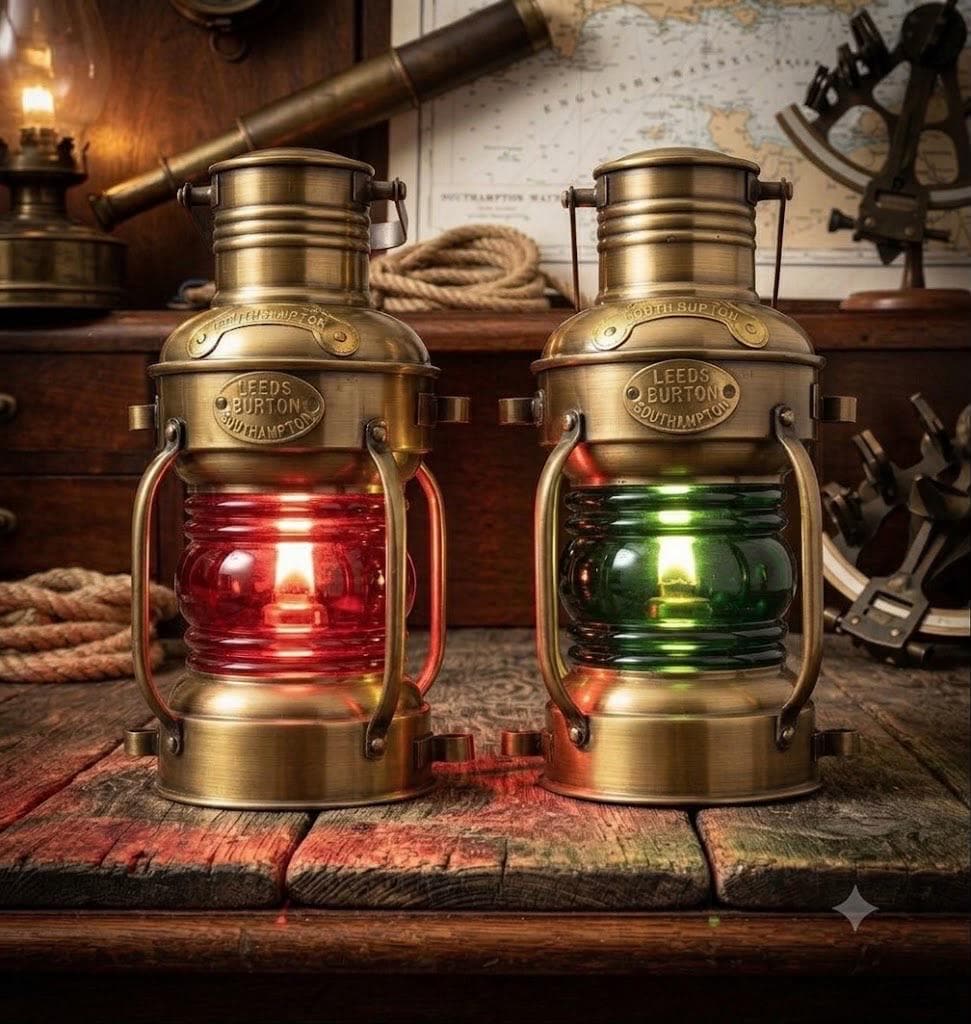 Nautical Red and Green Glass Lighting - Etsy