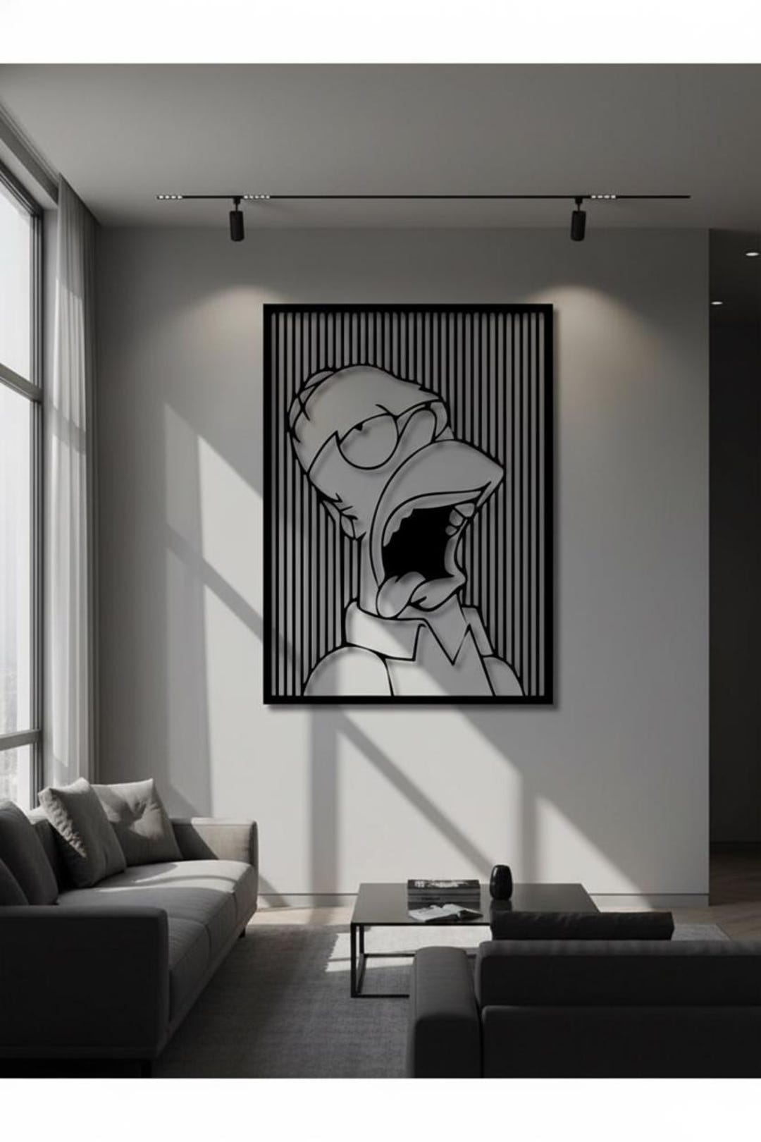 Homer Simpson Metal Wall Art | the Simpsons Handmade Decor - Etsy
