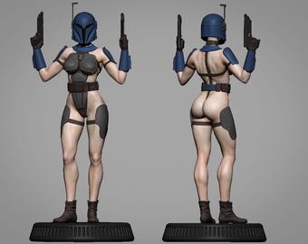 Bo Katan From Star Wars - STL Model for Resin Printer Figure 3D Printing - High Quality Diorama