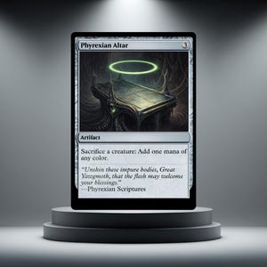 Phyrexian Altar - Custom Made Art - Playtest Proxy Card