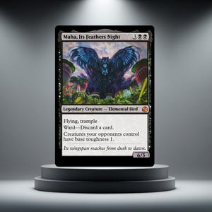 Maha, Suas Penas - Carta de Teste Noturna – Proxy Personalizado de MTG