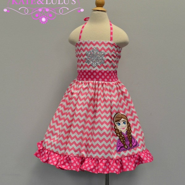 Girls Frozen Anna dress - Ice Princess Dress - Anna Birthday dress - Frozen Birthday outfit -
