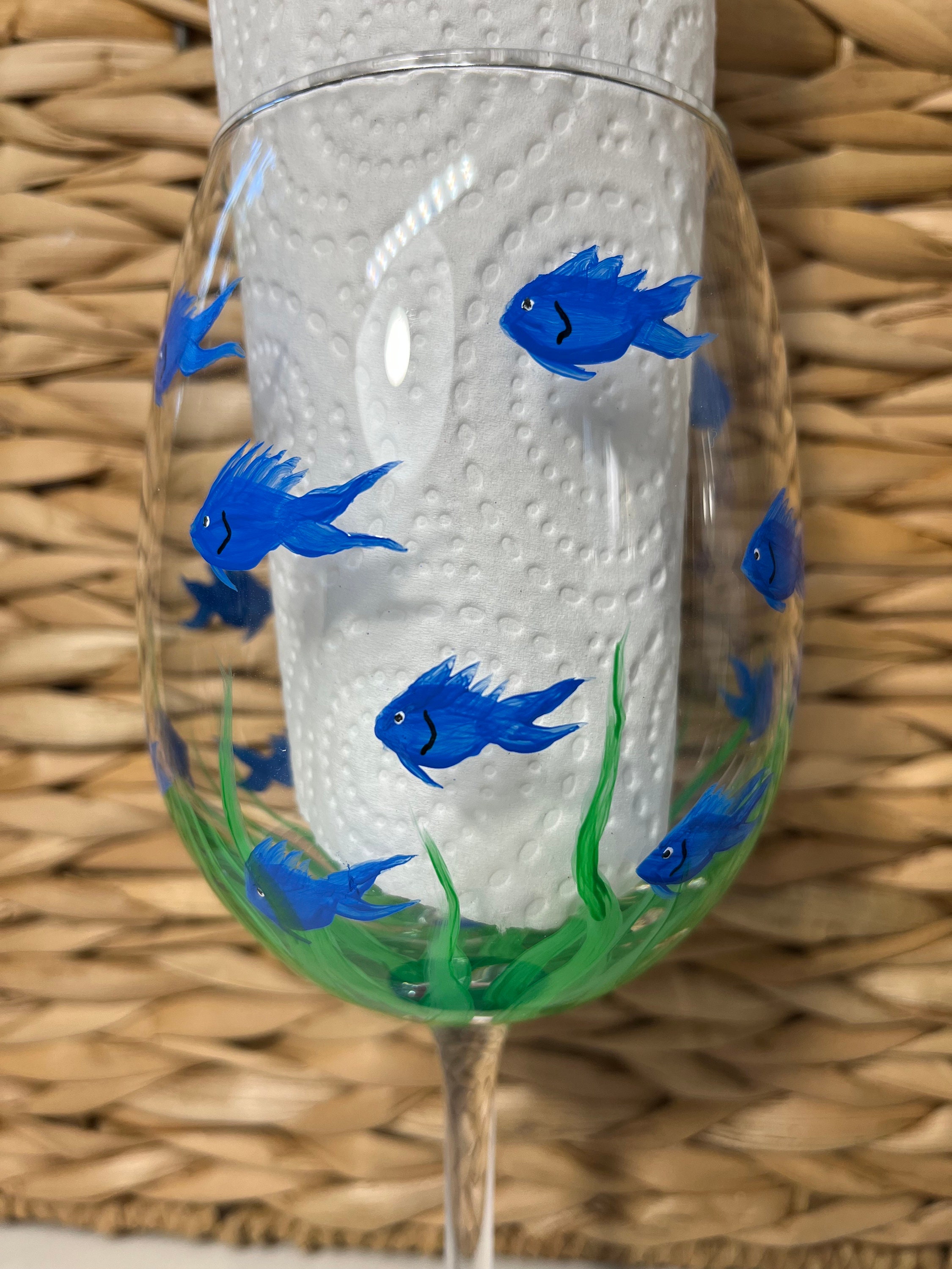 wine glass ideas Sea Turtle Delight Hand Painted Wine Glass – Designs by Lolita main image 1