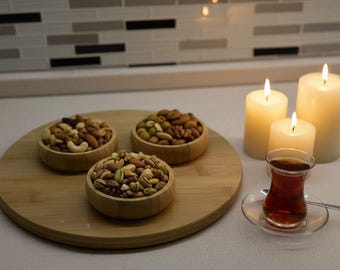 Juego de cuencos de bambú para aperitivos