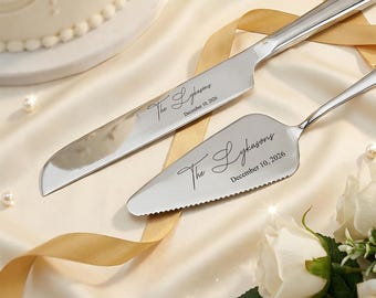 Engraved Cake Cutting Set, Cake Cutter Serving Set, Wedding Cake Set, Wedding Gift, Anniversary Keepsake, Wedding Gift For Bridal Shower