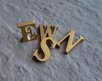 Custom solid brass letters, brushed brass letters, personalized brass letters,metal letters,home décor,3D brass numberwall signs,retro logos