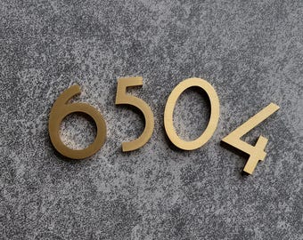 Buchstaben und Buchstaben aus Messing, Metallschilder, personalisierte Türzahlen, Metalltürschilder, 3D Retro Zahlen und Buchstaben, geeignet für jede Wanddekoration