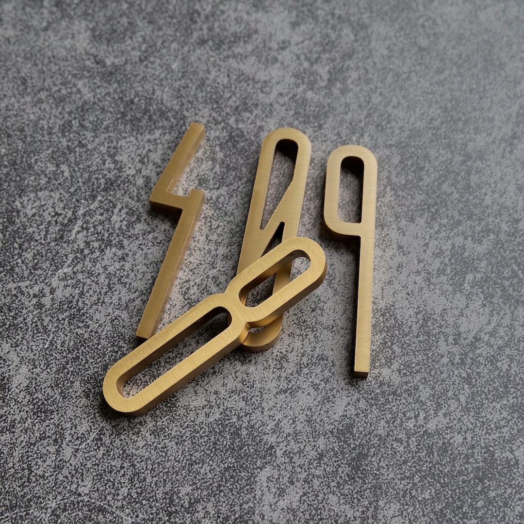 Solid Brass Lettering Custom Solid Brass Letters, Brushed Brass Letters, Personalized Brass ...