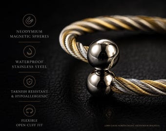 CalmPress™ Magnetic Bracelet |Grounding Jewelry | Tactile Reminder| Mindful Calm Gift |Acupressure Inspired Motion Support| Waterproof