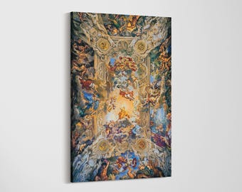 Sistine Chapel Ceiling Painting, Renaissance Baroque Art, Ready To Hang