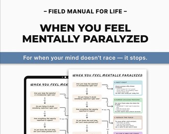 Mentale Lähmung Arbeitsblatt | Dysfunktion, Entscheidungshilfe (PDF Download A4/US Letter Size)