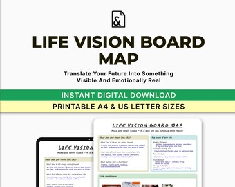 Mapa de visión de vida / Planificador de establecimiento de metas (Descarga en PDF)