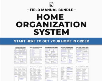 Sistema de gestión del hogar imprimible / Carpeta de gestión / Planificador de limpieza y orden (Descarga en PDF)