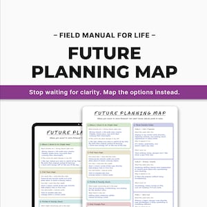 Future Planning Map | Life Direction, Career Change, Goal Setting (PDF Download)