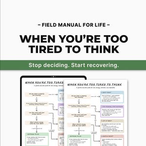 Burnout Recovery Decision Path – Mental Fatigue Printable (PDF)