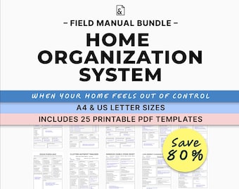 Sistema de gestión del hogar imprimible / Carpeta de gestión / Planificador de limpieza y orden (Descarga en PDF)