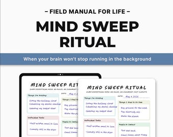 Mind Sweep Ritual – Brain Dump & Mental Clarity Printable (PDF)