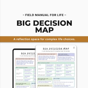 Big Decision Map Printable | Decision Clarity Worksheet | Life Choice Planner PDF