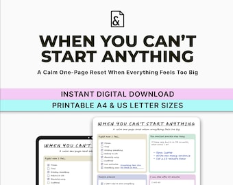 Planificador para la Recuperación ante el Estrés – Hoja de Trabajo para una Productividad Sencilla (Descarga Digital)
