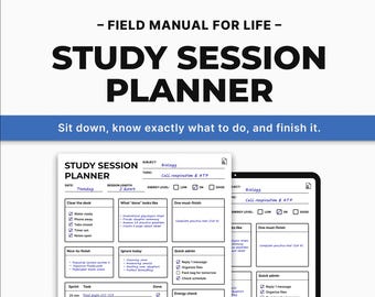 ADHS Lernplaner Printable | Pomodoro Focus Bogen (A4/US Letter) (Digitaler Download