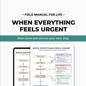 Wanneer alles dringend aanvoelt: stroomschema stressverlichting | Rust onder druk | ADHD-vriendelijke afdrukbare pdf