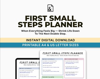 Planificador de Primeros Pasos Pequeños, Hoja de Trabajo de Productividad Suave (PDF)