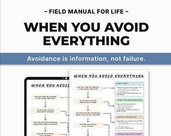 Wenn Du Alles Vermeidest Printable PDF | Procrastination Hilfe Arbeitsblatt | Exekutive Dysfunktion Werkzeug | Navigationspfad