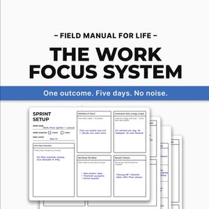 Il Work Focus System — Strumento di produttività stampabile in formato A4 e US-Letter