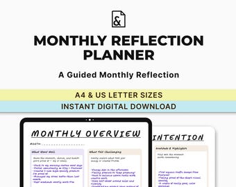 Planificador de reflexión mensual: un imprimible fácil de usar para revisar tu mes con claridad