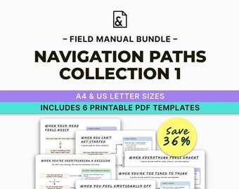 Navigationspfade - Overwhelm & Burnout Support Guides (druckbare PDF-Datei)