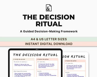 Ritual de decisión: un imprimible suave y relajante para explorar opciones, sentimientos y elegir el siguiente paso.
