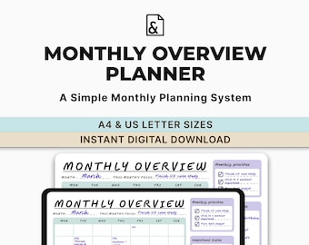 Planificador de resumen mensual: un resumen claro para una planificación sencilla