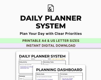 Planificador diario y panel semanal: sistema de productividad minimalista