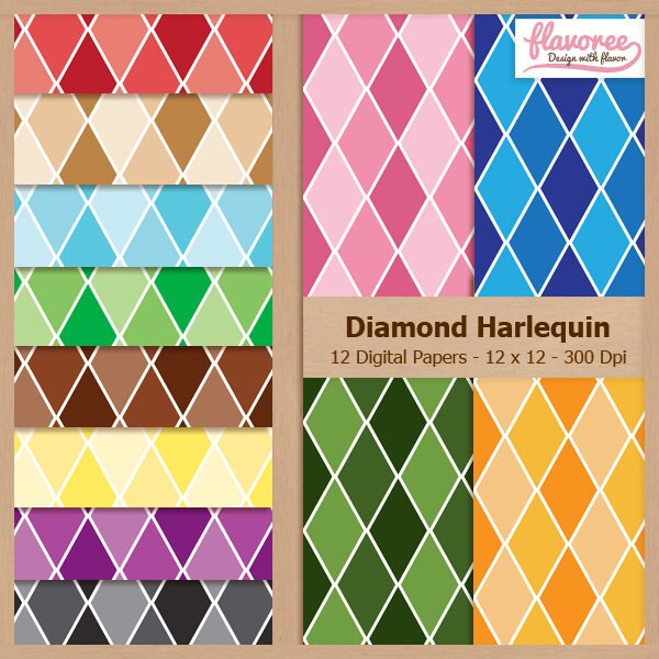 Harlequin Pattern Etsy