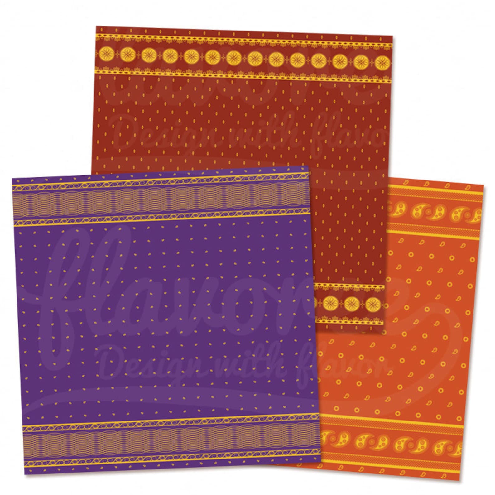 Digital Scrapbook Paper Pack INDIAN SARI PATTERNS India Etsy