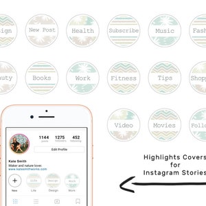 Instagram Story 63x HIGHLIGHT COVERS Modern Grays Social Media Text Highlights Stories Geometric Typewriter BUY3GET20OFF image 2