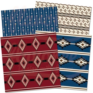 Digital Scrapbook Paper Pack - NATIVE AMERICAN PATTERNS Vol.3 - Ethnic ...
