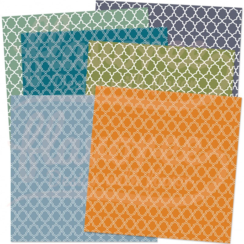 Digital Scrapbook Paper Pack - MOROCCAN PATTERN - Earth Tones ...
