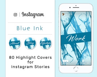 Instagram Story - 80x HIGHLIGHT COVERS - Social Media | Text Highlights | Stories | Ink | Paint | Branding | Icons | Coupon: BUY3GET20OFF