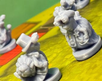 Everdell: Newleaf 3D Animal Miniatures (24 szt.) – Grey Resin Critters Unofficial