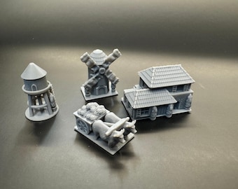 Viticulture Essential Edition – Resin Buildings Upgrade Kit, Unofficial Fan-Made Set 54 pcs