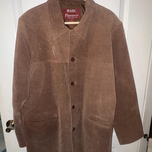 Vintage Marc Florence brun mockakappa i skinn. Herr L