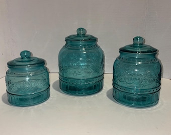 Conjunto de 3 potes de vidro Cassie da The Pioneer Woman.