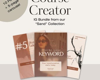 Course Creator Instagram Bundle - Minimalist Earth Tones