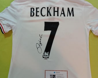 デビッド・ベッカム直筆サイン入りマンチェスター・ユナイテッドの