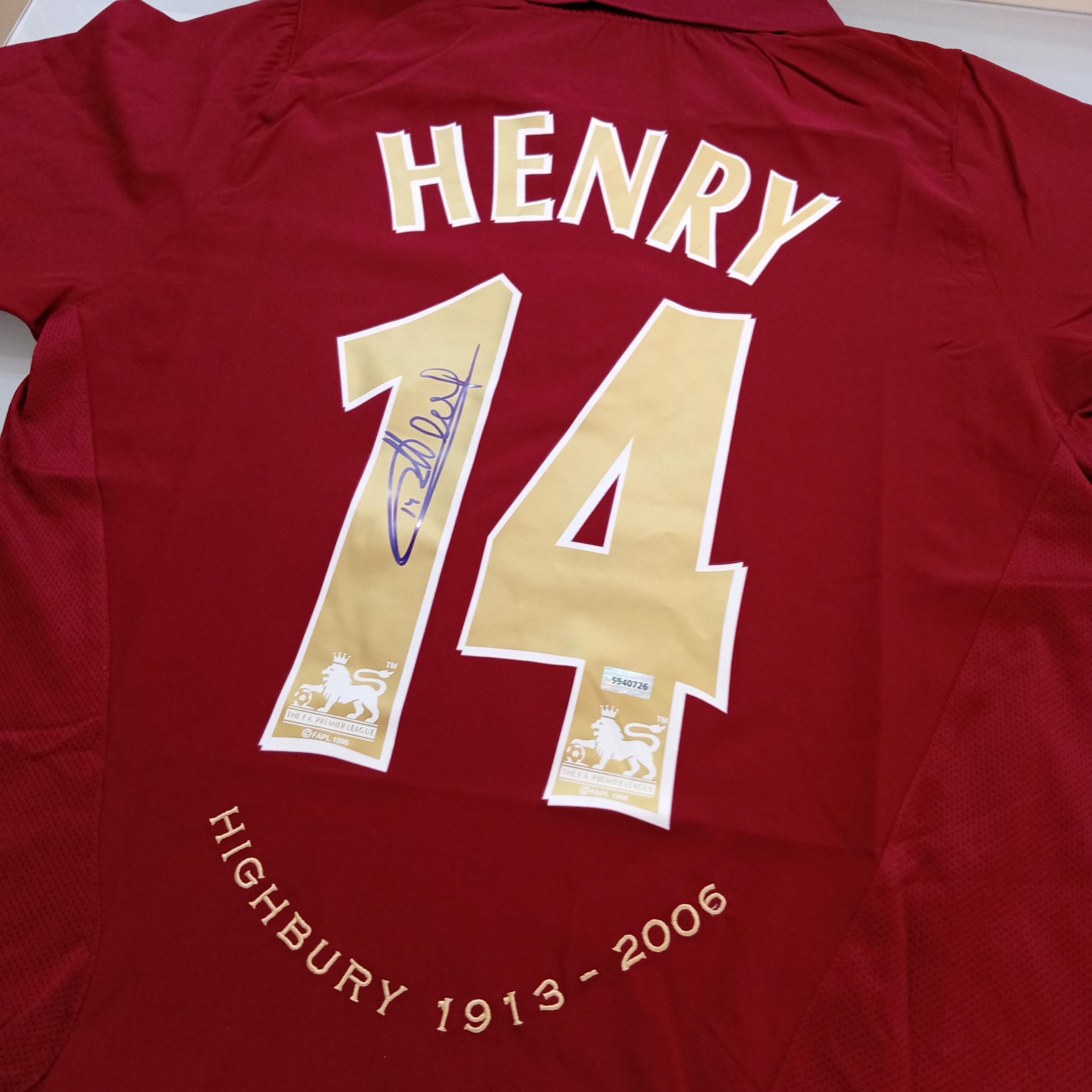 Thierry Henry Signed Arsenal Jersey/shirt With COA - Etsy