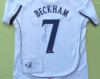 David Beckham Signed Autographed England Soccer Jersey With COA