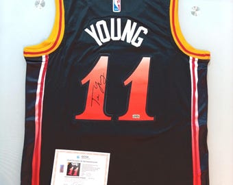 Trae Young Signed Autographed Atlanta Hawks Basketball Jersey with COA